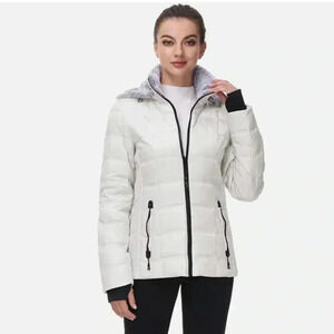 SLOW DOWN Women Down Puffer Jacket Winter Down Puffer